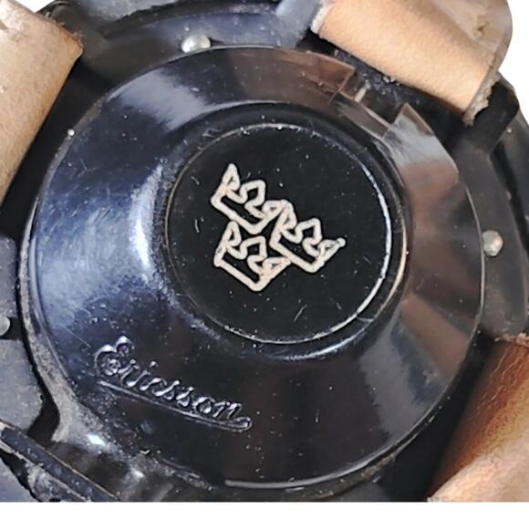 WWII Bakelite Radio Plug-In Headset, Rubber Sleeve Cushion, Original Straps - Picture 3 of 6